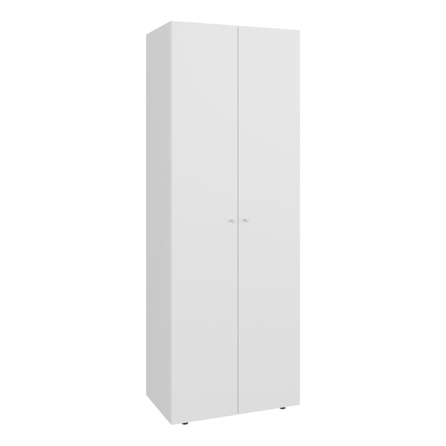 TUHOME CONCEPT Armario Home de 170 cm con 2 puertas, barra de colgar y estante, blanco