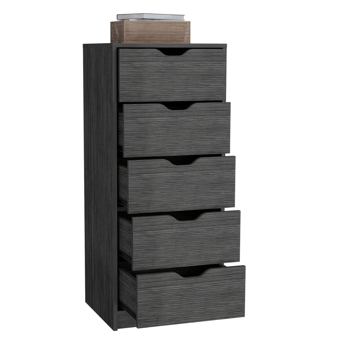 Cómoda Basilea Narrow de 45 cm, roble gris, foto 6 – TUHOME