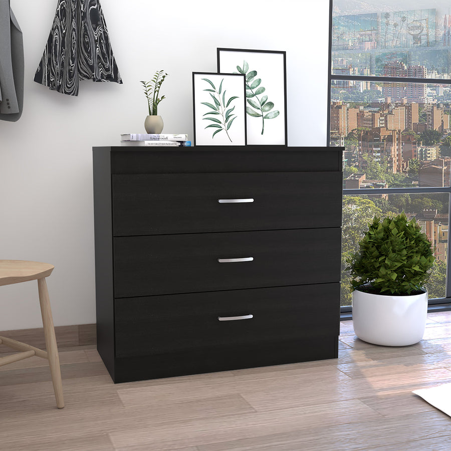 Cómoda Melia de 80 cm con 3 cajones, wengué