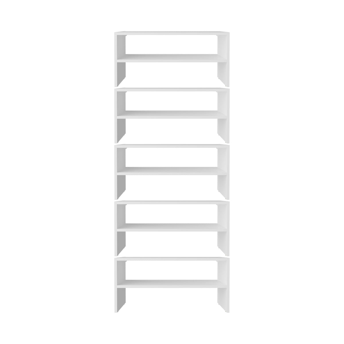 TUHOME CONCEPT Conjunto zapatero Silpa de 10 niveles: 5 módulos apilables de 72 cm, blanco