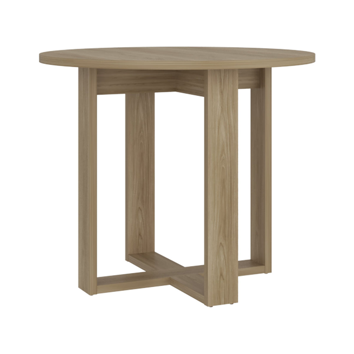 TUHOME CONCEPT Mesa de comedor redonda Lily de 90 cm, fresno