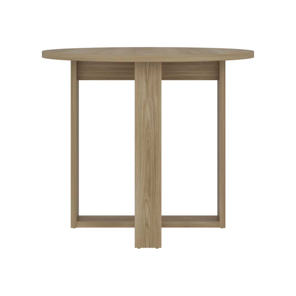 TUHOME CONCEPT Mesa de comedor redonda Lily de 90 cm, fresno