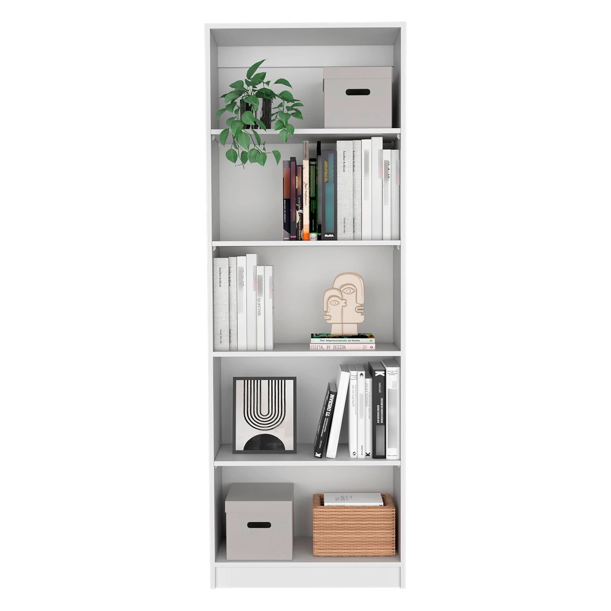 TUHOME CONCEPT Librería Home de 181 cm con 5 huecos