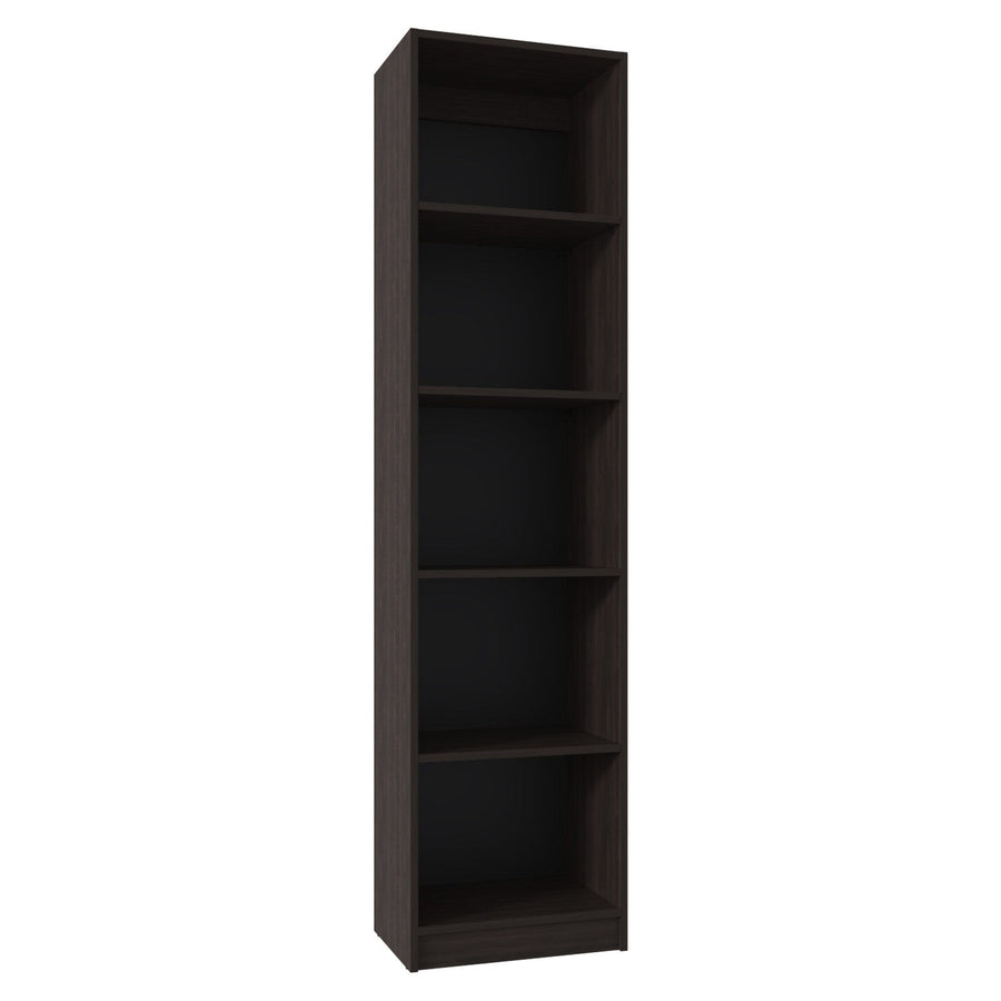TUHOME CONCEPT Estantería alta abierta Home M2 de 181 cm con 5 huecos, nogal europeo