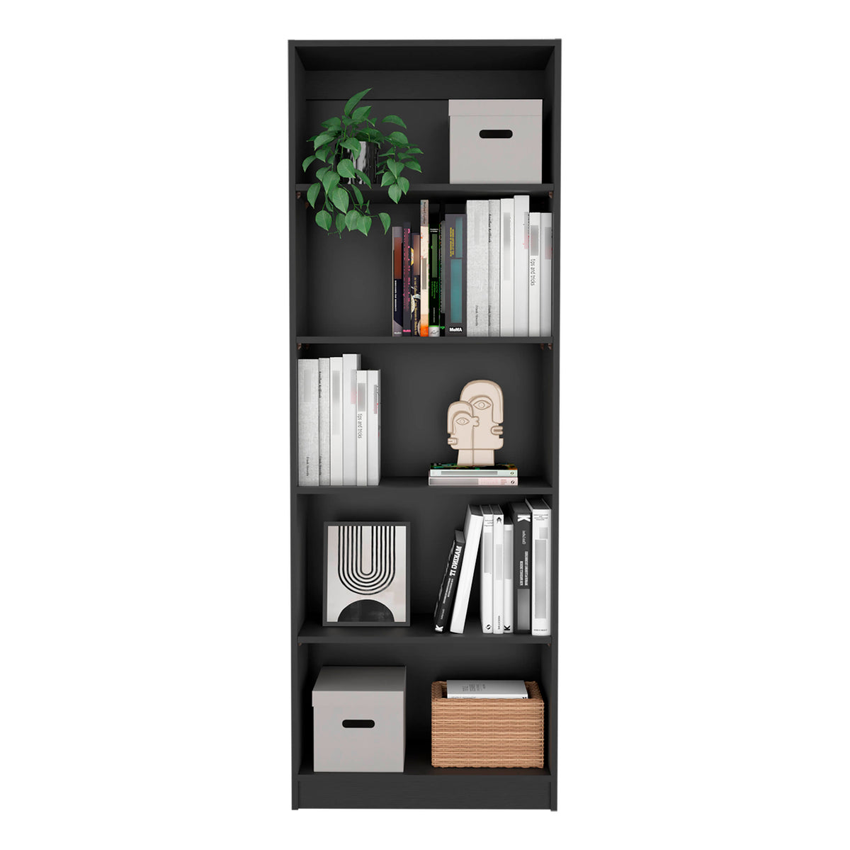TUHOME CONCEPT Librería Home de 181 cm con 5 huecos