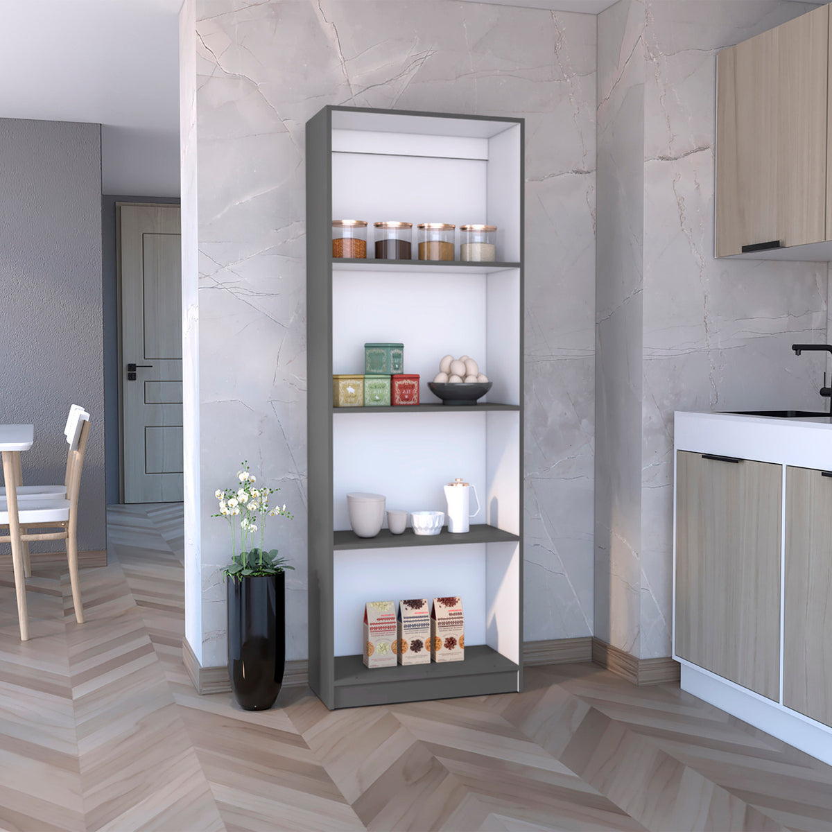 TUHOME CONCEPT Librería Home de 181 cm con 4 huecos