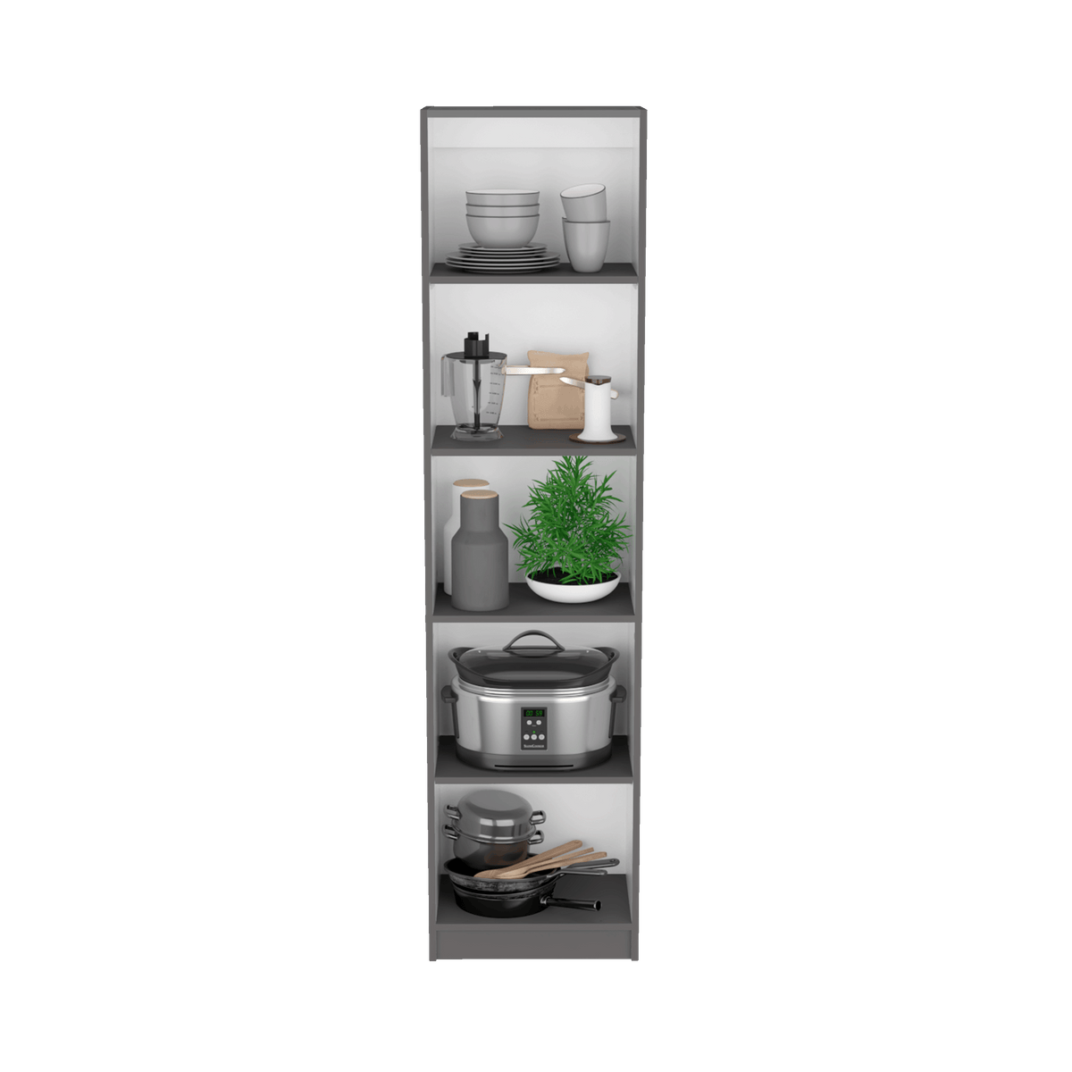 Librería estrecha Home XS de 45 cm con 5 huecos, foto 6 – TUHOME