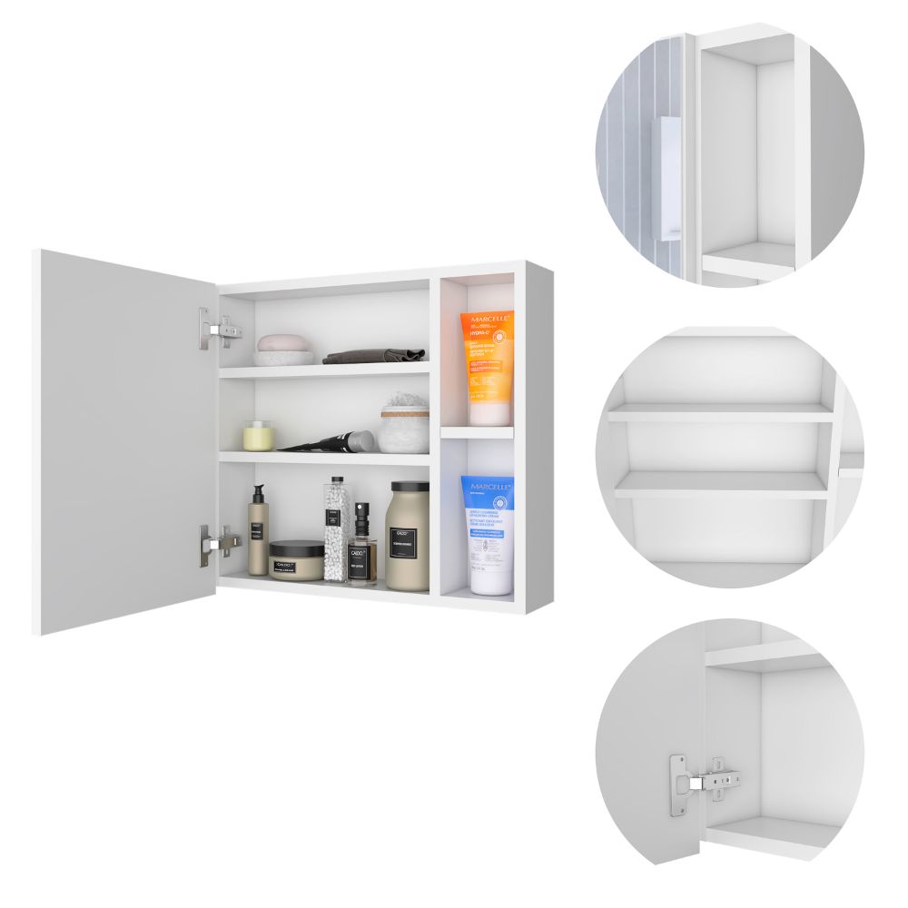 TUHOME CONCEPT Armario de baño de pared Oman de 50 cm, blanco