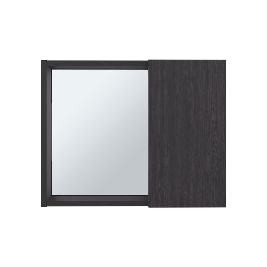 TUHOME CONCEPT Armario de baño de pared Alessi de 50 cm con espejo, wengué
