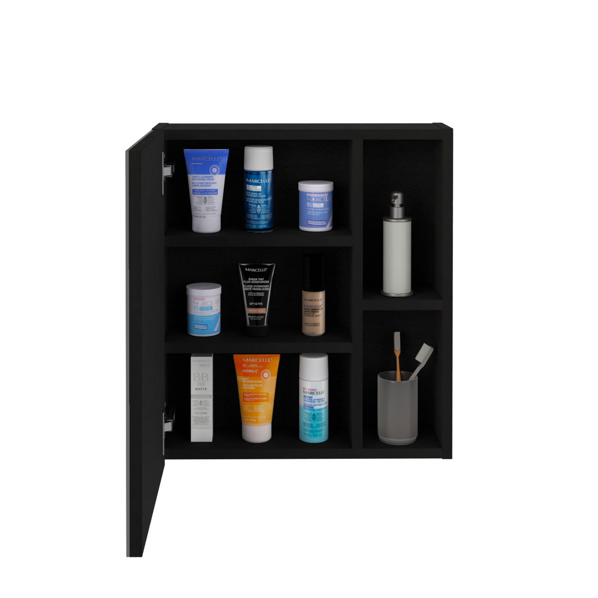 TUHOME CONCEPT Armario de baño de pared Labelle de 45 cm, wengué