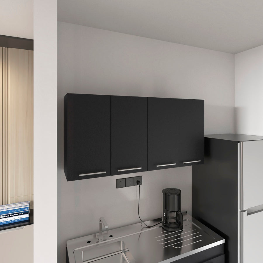 Mueble alto de cocina de 120 cm, wengué