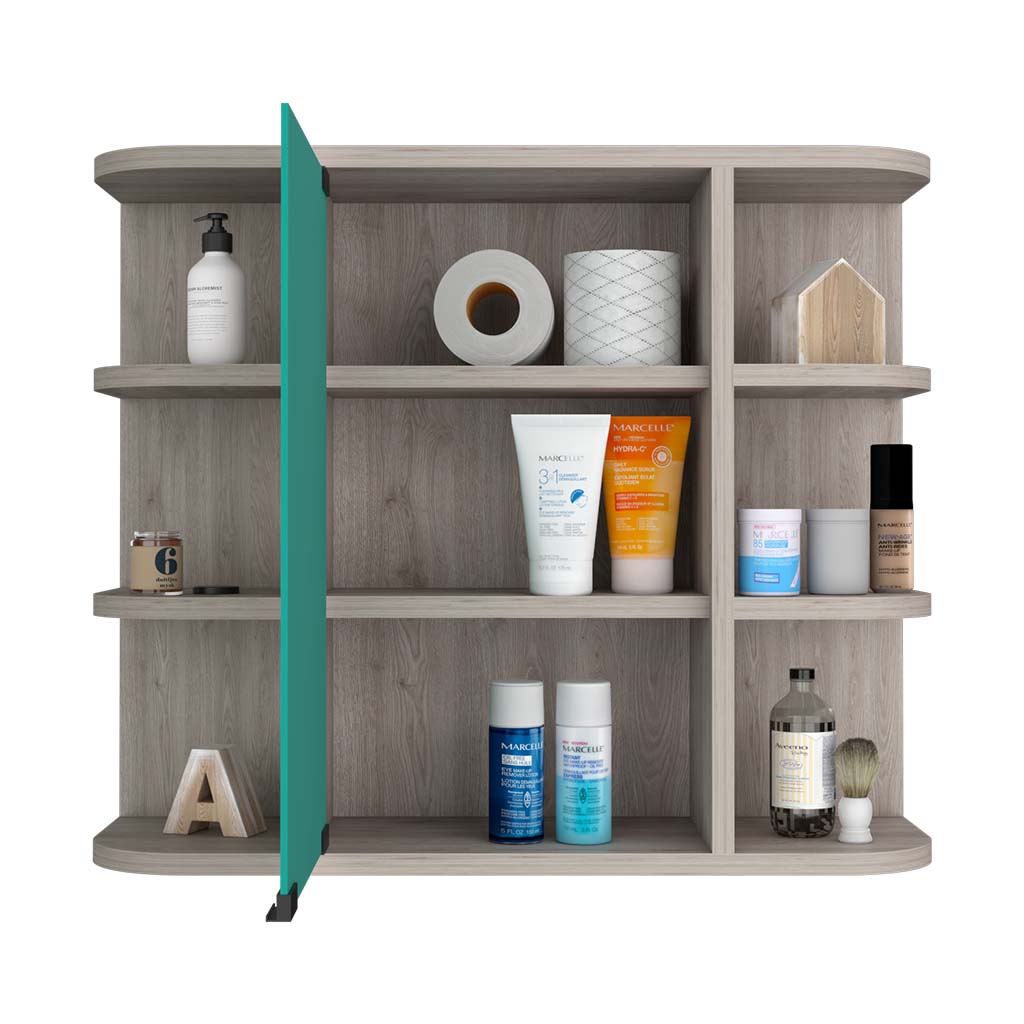 Armario de baño de pared Milan de 60 cm, gris ceniza, foto 5 – TUHOME