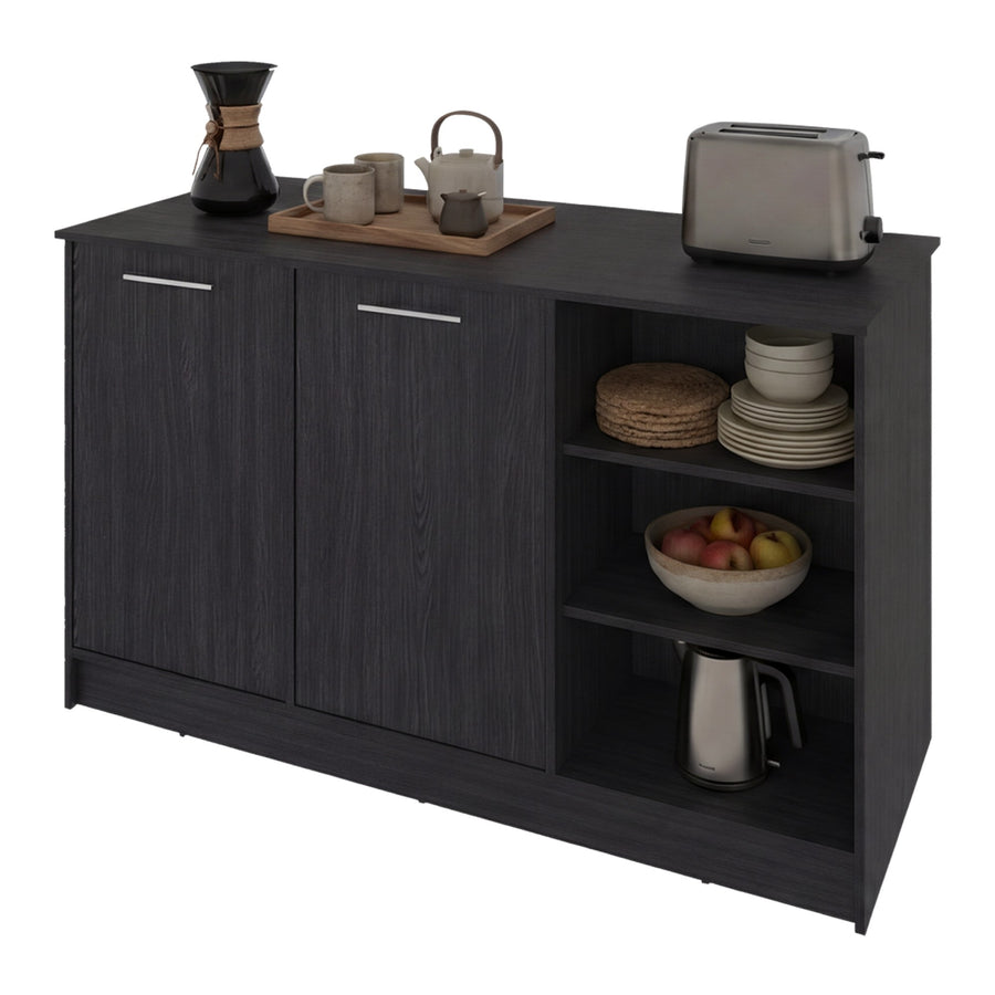 TUHOME CONCEPT Isla de cocina Ginger 150 cm, wengué