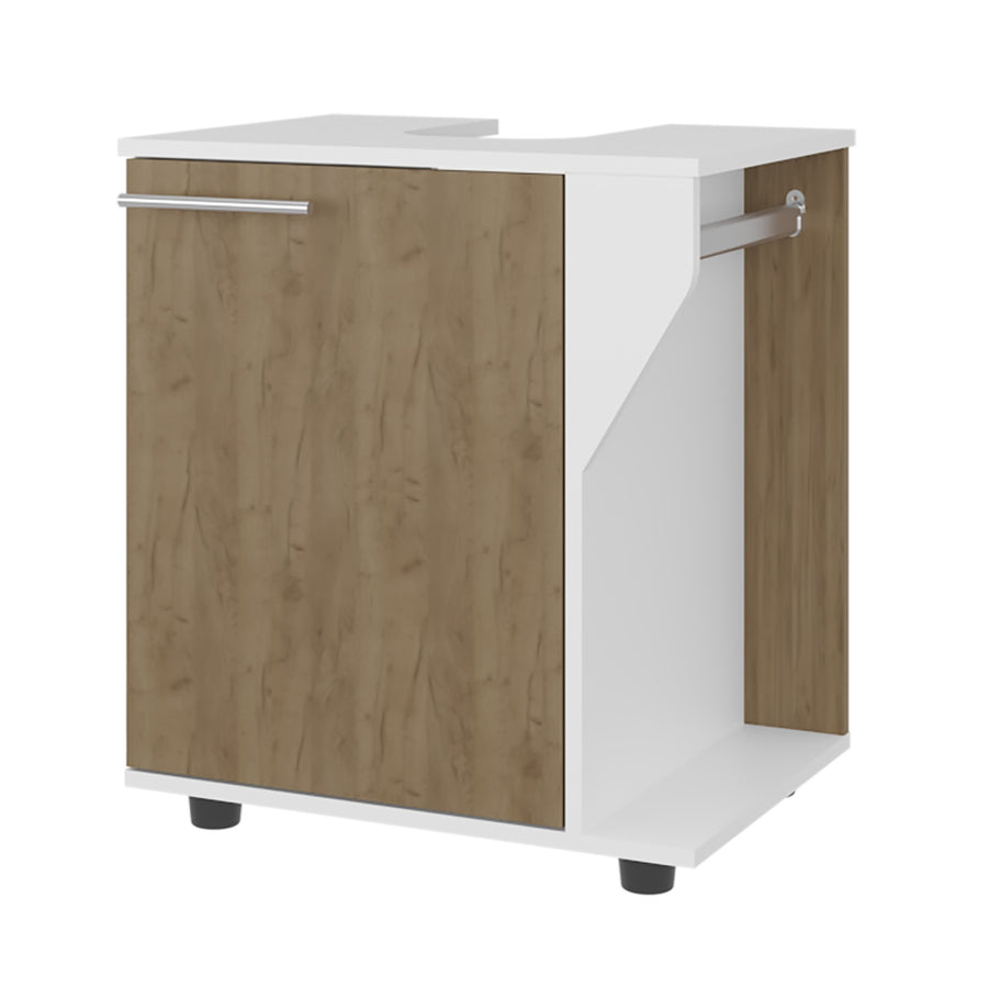 TUHOME CONCEPT Mueble bajo lavabo Phillips de 56 cm, fresno y blanco