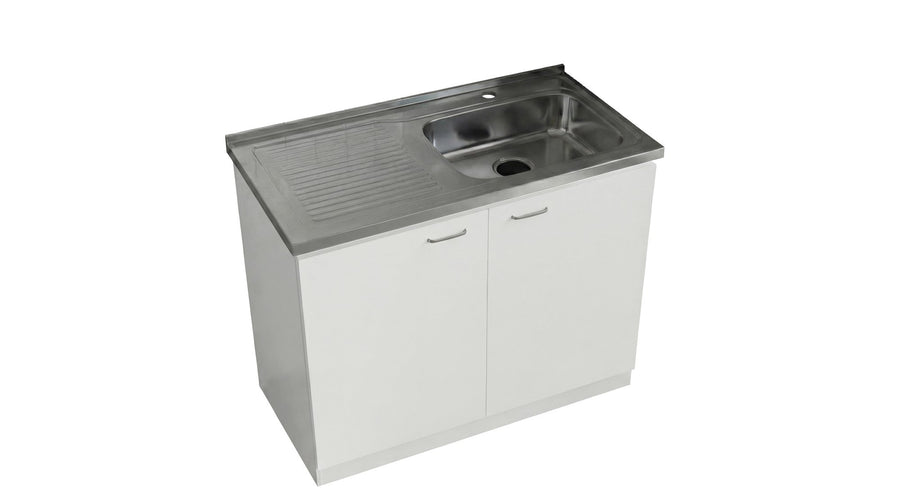 TUHOME CONCEPT Mueble de fregadero Nápoles de 100 cm, blanco