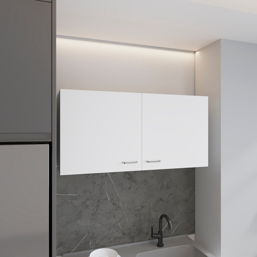 Mueble alto de cocina Napoles de 100 cm, blanco