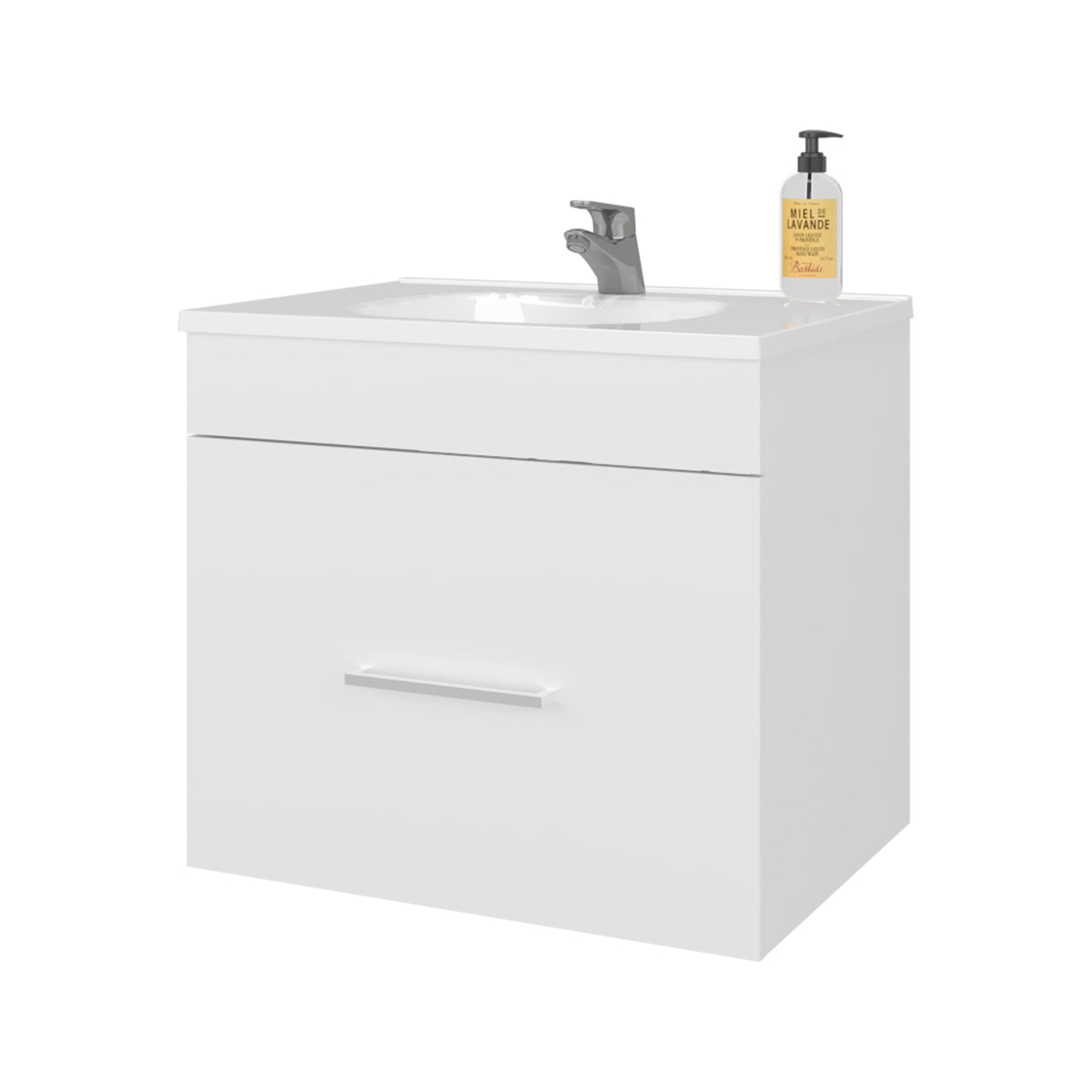 TUHOME CONCEPT Mueble de baño Hatta de 59 cm con lavabo, blanco