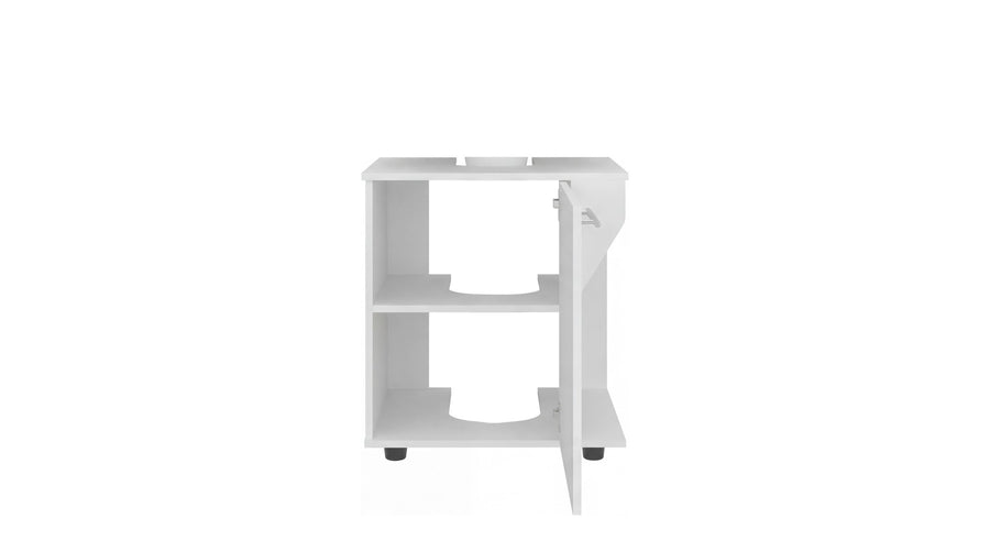 TUHOME CONCEPT Mueble bajo lavabo Phillips de 56 cm con puerta y hueco lateral, blanco