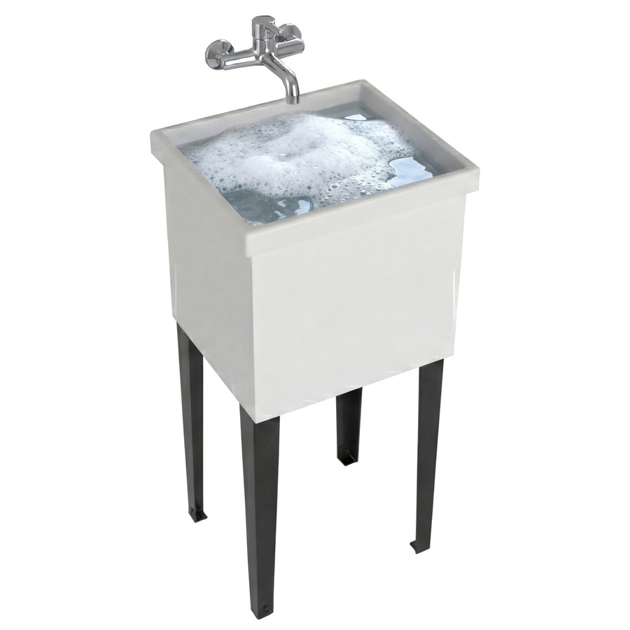 TUHOME CONCEPT Mueble lavadero con pila Bari 40 cm, blanco