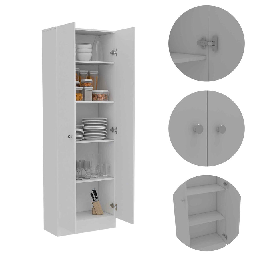 TUHOME CONCEPT Armario multiusos de 181 cm, blanco