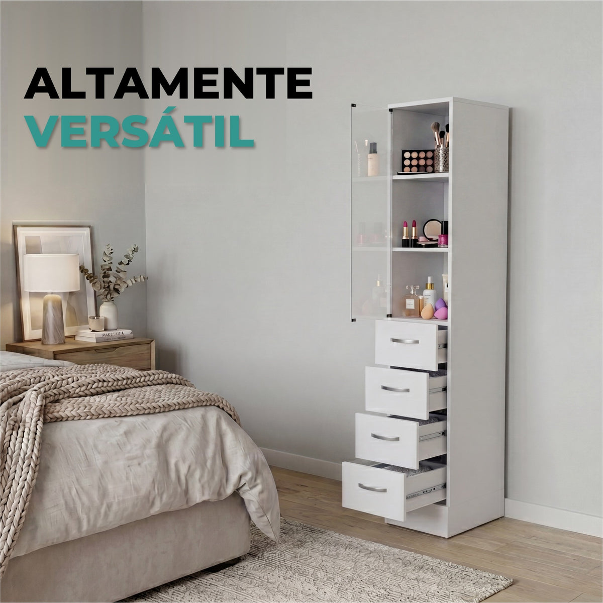 TUHOME CONCEPT Columna de baño Vanguard de 173 cm, blanco