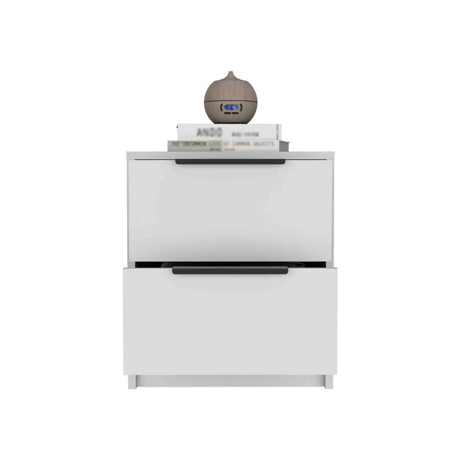 TUHOME CONCEPT Mesita de noche Kaia de 41 cm, blanco