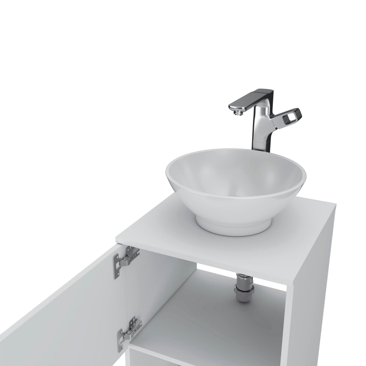 TUHOME CONCEPT Mueble de baño Gouda de 45 cm con lavabo, blanco
