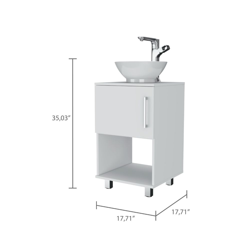 TUHOME CONCEPT Mueble de baño Gouda de 45 cm con lavabo, blanco
