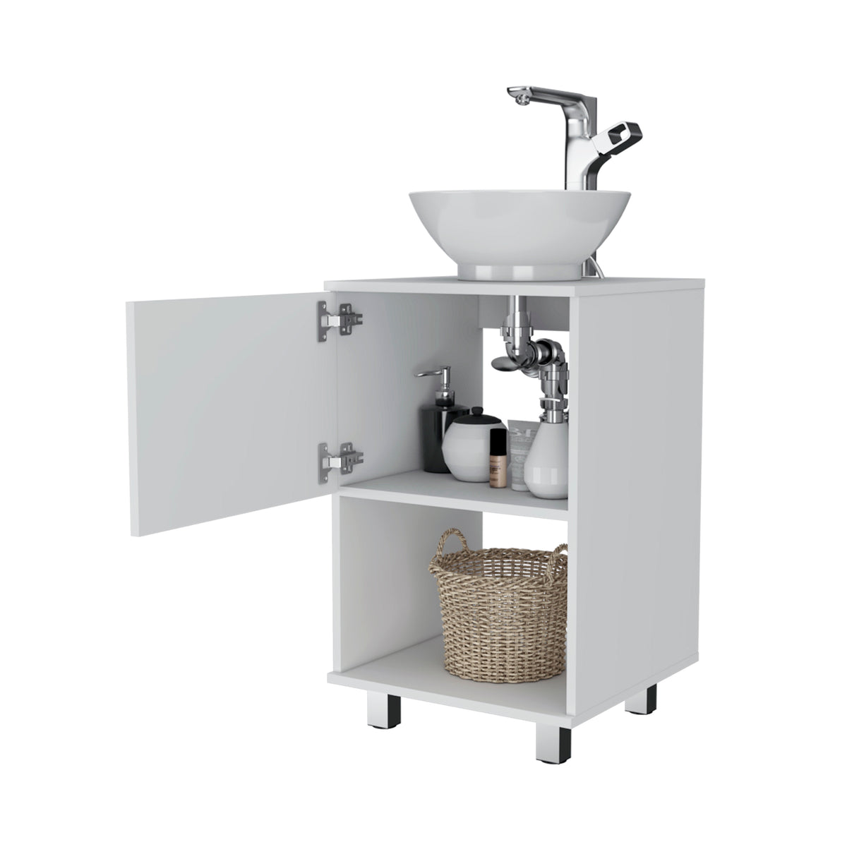 TUHOME CONCEPT Mueble de baño Gouda de 45 cm con lavabo, blanco