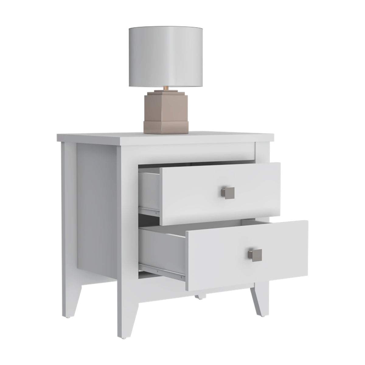 TUHOME CONCEPT Mesita de noche Amara de 60 cm, blanco