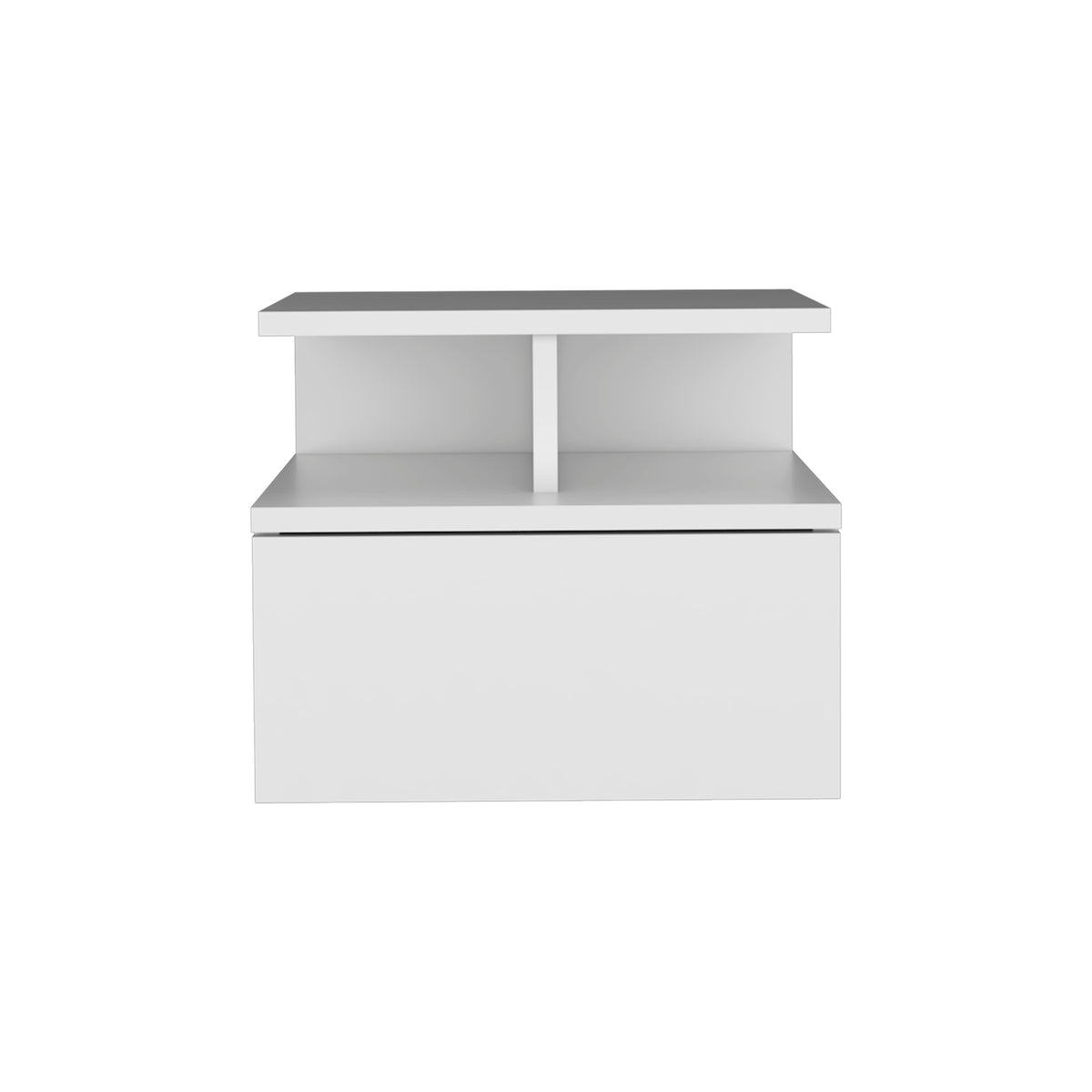TUHOME CONCEPT Mesita de noche flotante Adele de 36 cm, blanco