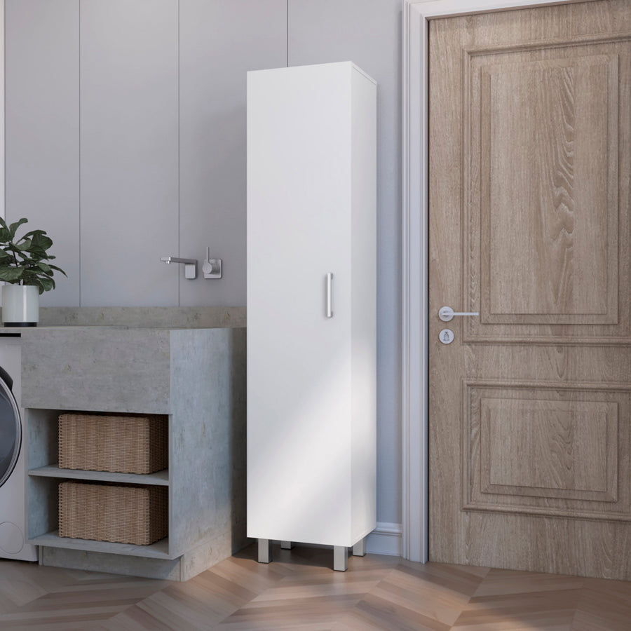 Armario multiusos Vintro de 180 cm, blanco