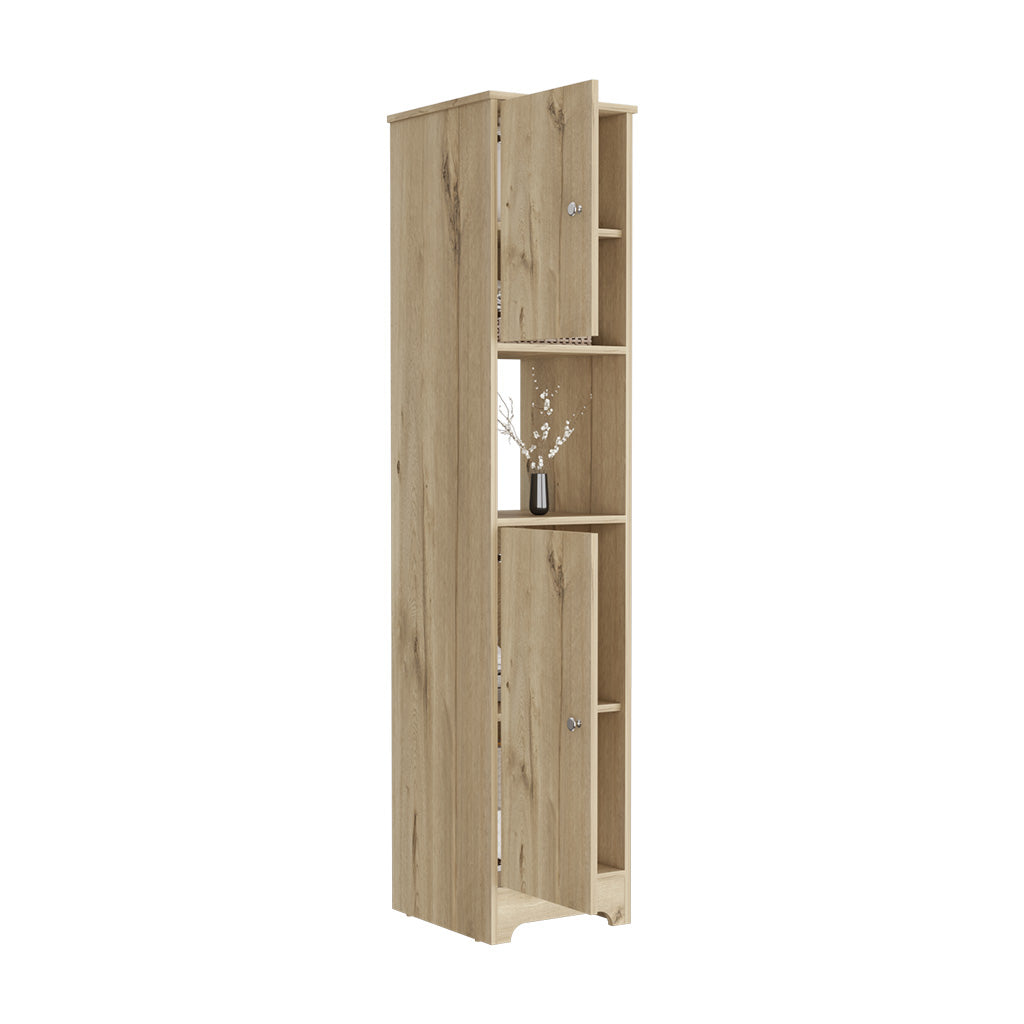 TUHOME CONCEPT Columna de baño Ibis de 172 cm con 2 puertas y 1 estante