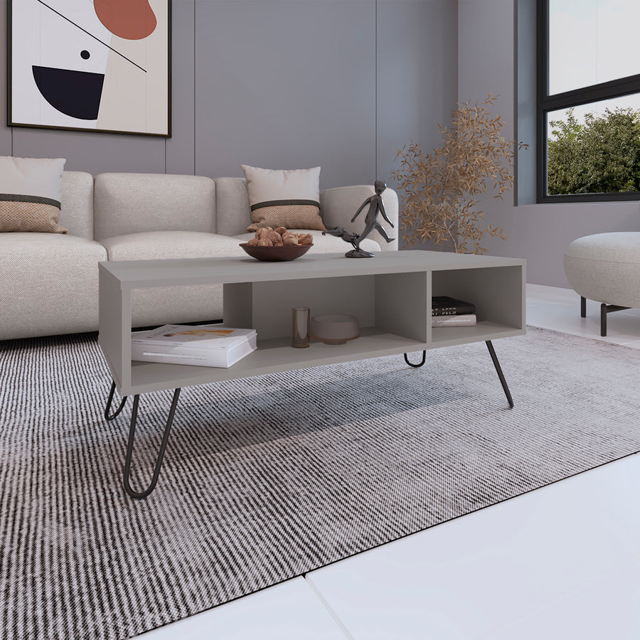 TUHOME CONCEPT Mesa de centro Genoa de 101 cm, gris