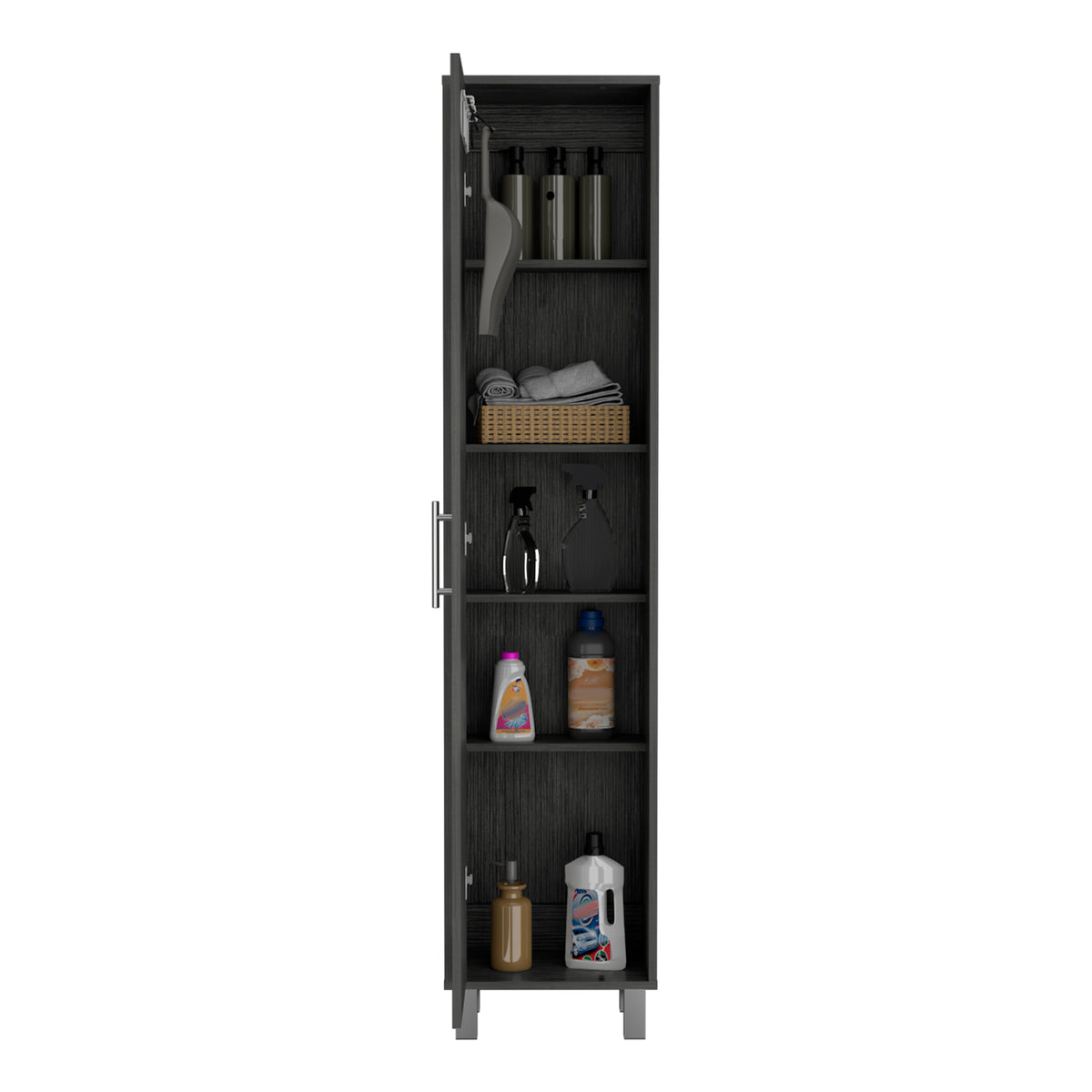 Armario multiusos Laska de 180 cm, roble gris, foto 4 – TUHOME