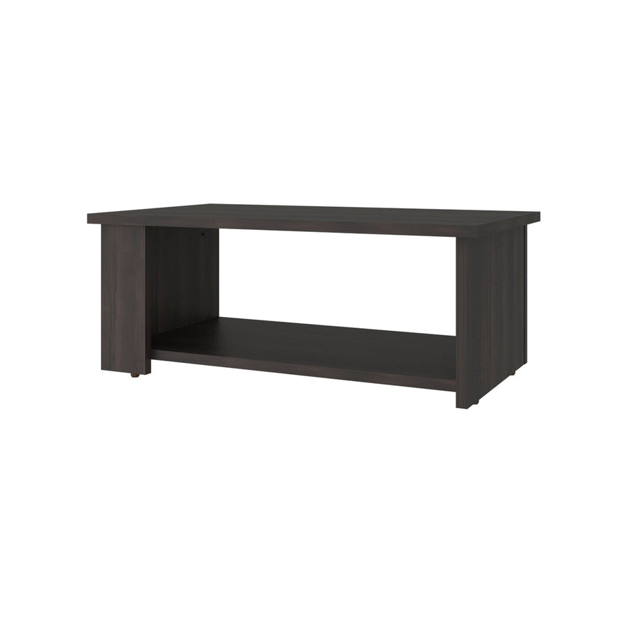 TUHOME CONCEPT Mesa de centro Dago de 60 cm con estante inferior, nogal