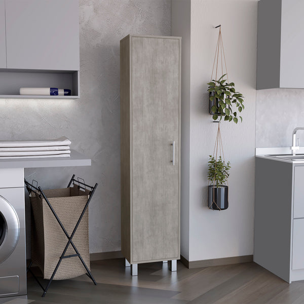TUHOME Mueble de almacenamiento Lilo, con cinco repisas, color blanco