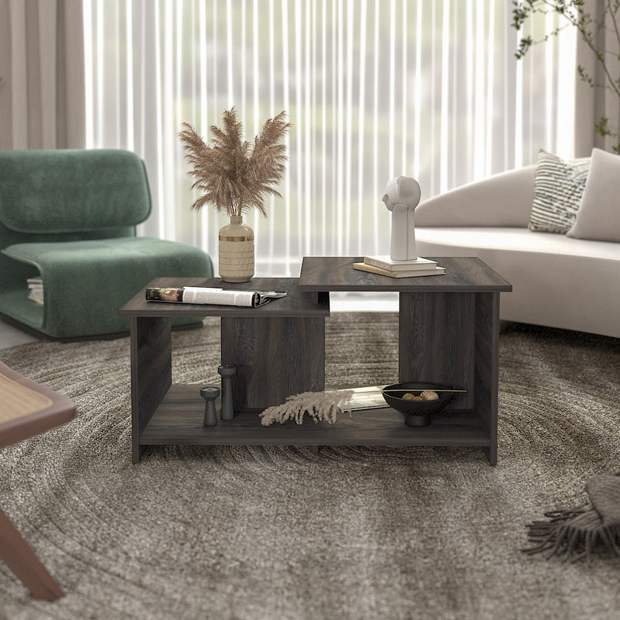 Mesa de centro Wema de 89 cm, gris carbón