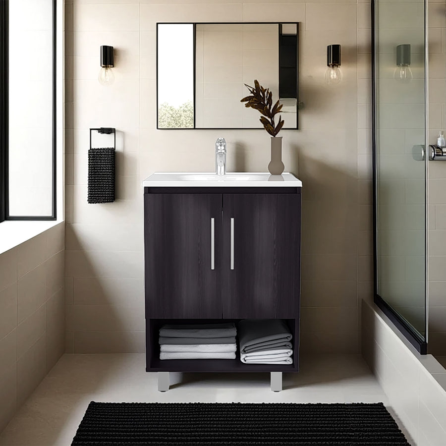Mueble de baño Conrad de 60 cm, wengué