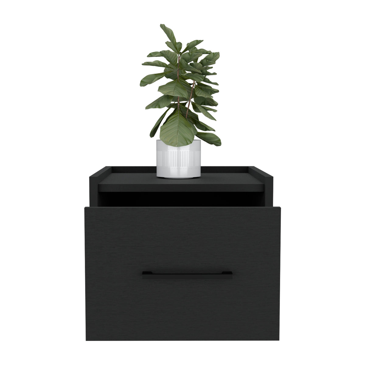 TUHOME CONCEPT Mesita de noche flotante Boa de 35 cm, wengué