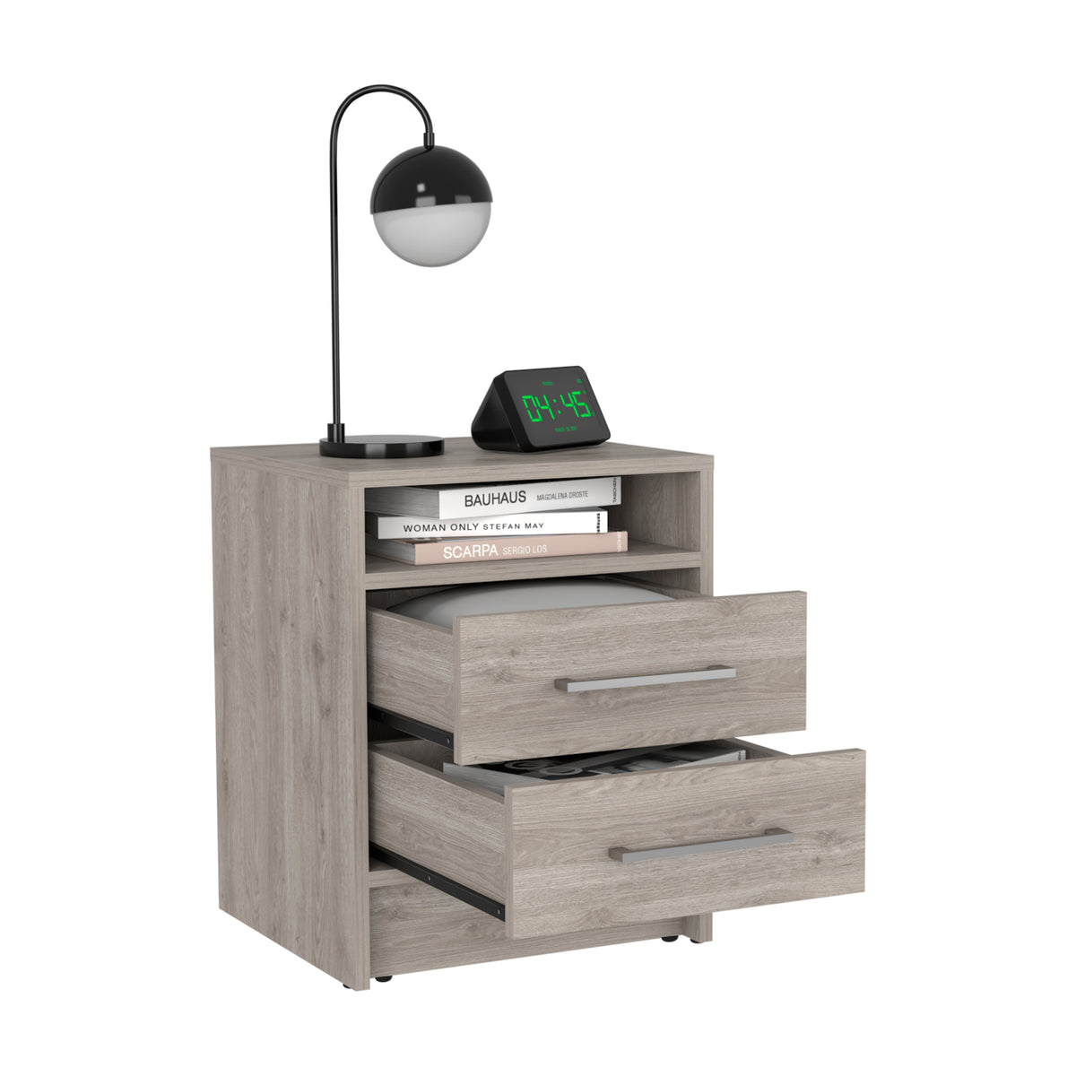 TUHOME CONCEPT Mesita de noche Eter de 40 cm con 2 cajones
