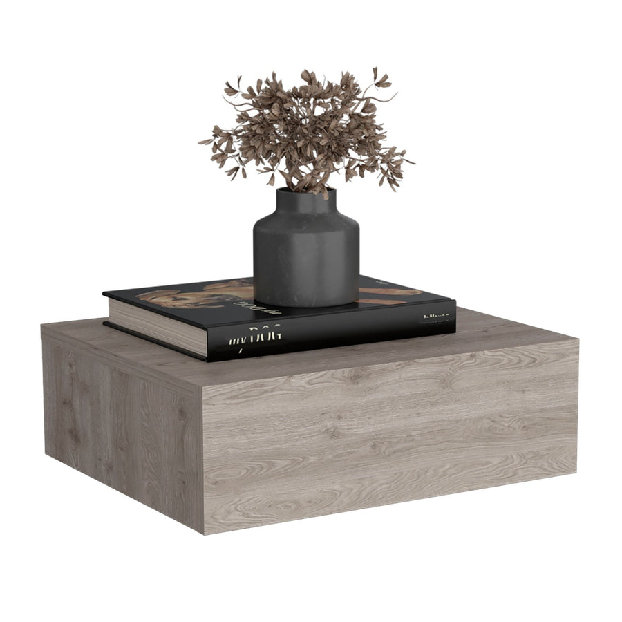 TUHOME CONCEPT Mesita de noche flotante Milano de 40 cm, gris ceniza