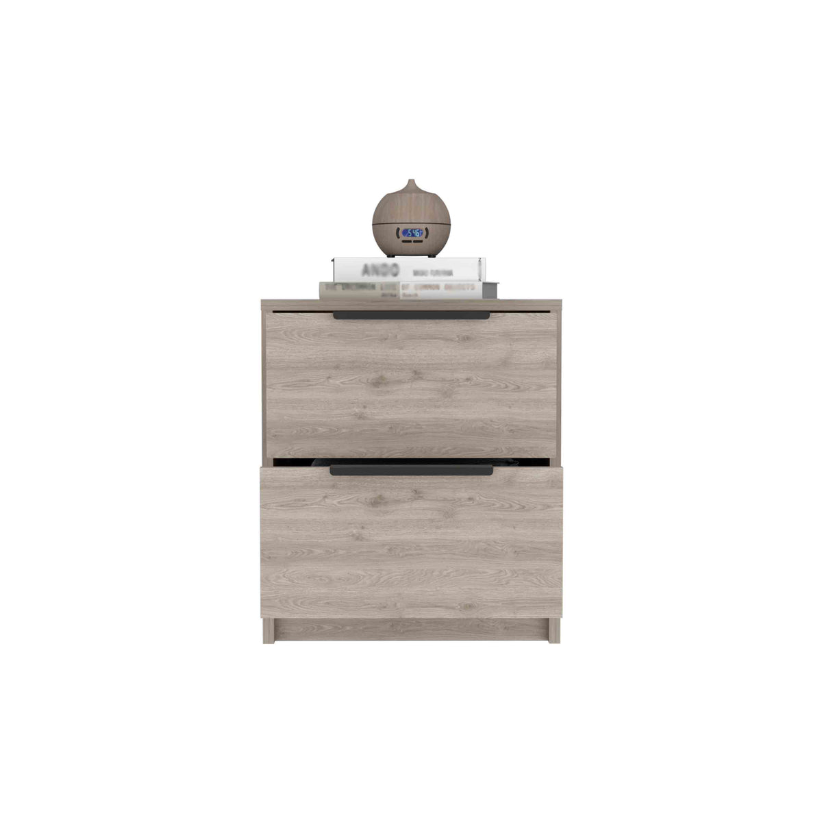 TUHOME CONCEPT Mesita de noche Kaia de 41 cm, gris ceniza