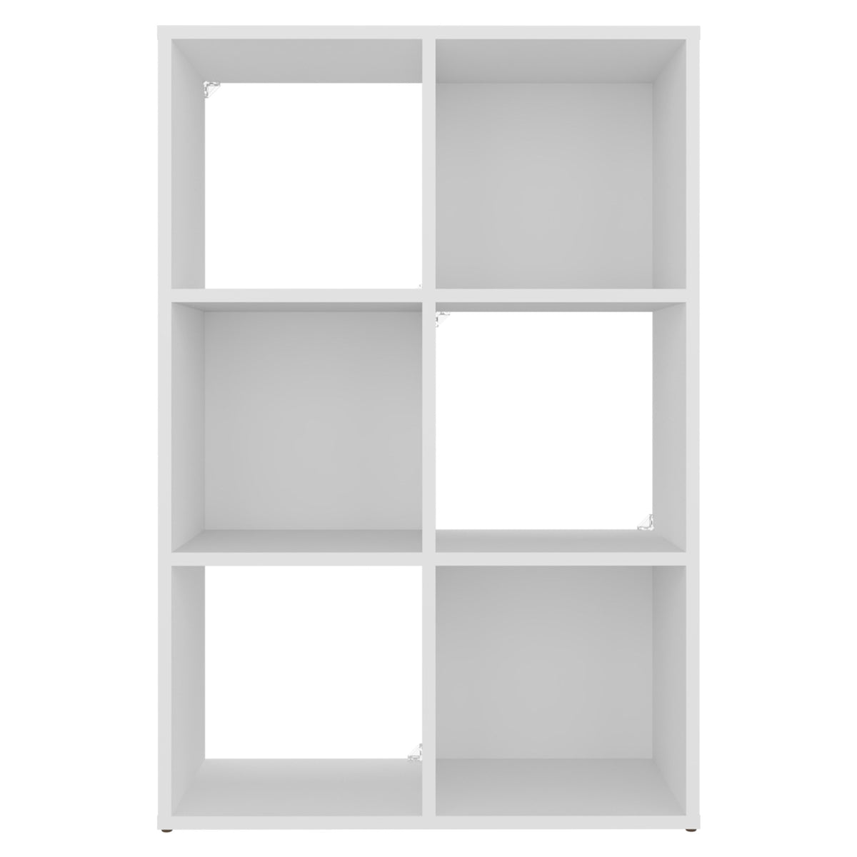 TUHOME CONCEPT Estantería organizadora Lena de 6 cubos con 3 cajas de tela, 92 cm, blanco