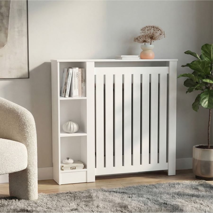 TUHOME CONCEPT Cubrerradiador Joseph de 122 cm con rejilla y baldas