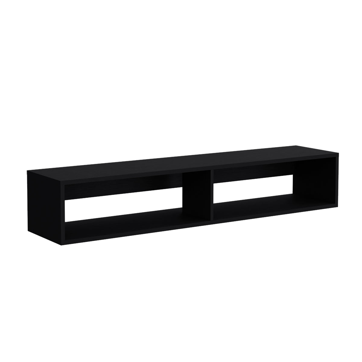 Mueble de TV flotante de 150 cm, wengué, foto 5 – TUHOME