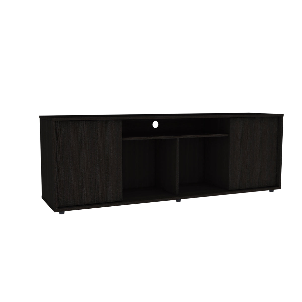 TUHOME CONCEPT Mueble de TV Prana de 150 cm con 2 puertas, wengué