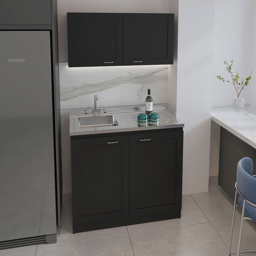 Conjunto de muebles de cocina Zurich con 4 puertas, wengué