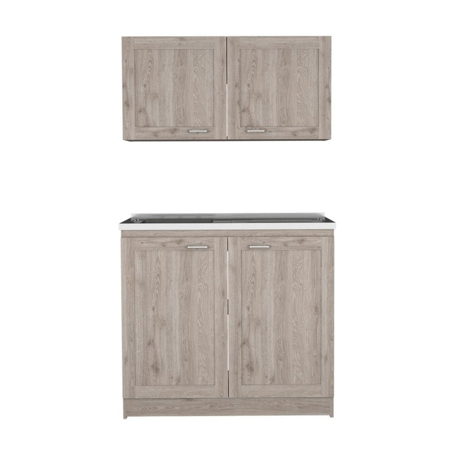 TUHOME CONCEPT Conjunto de muebles de cocina Zurich, gris ceniza