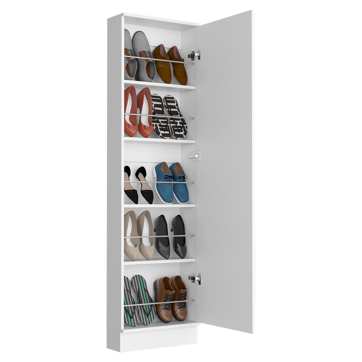 TUHOME CONCEPT Zapatero Leto de 170 cm, blanco